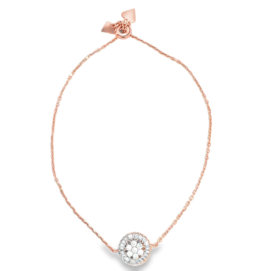 Elegant Round Brilliant Cut Diamond Tennis Bracelet in White Gold