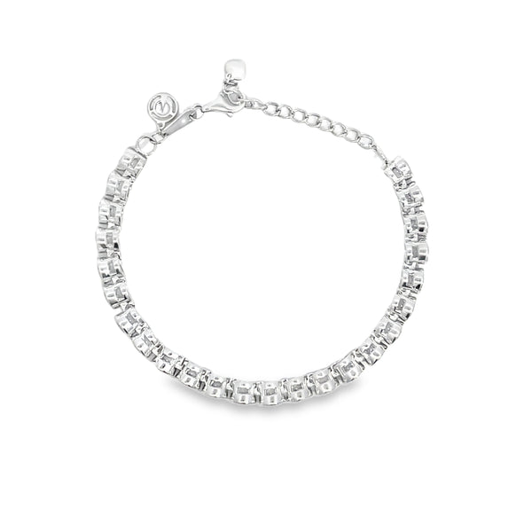 Classic Brilliant Cut Diamond Tennis Bracelet in 18K White Gold