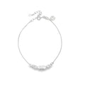 Sterling Silver Textured Multi-Bead Adjustable Chain Bracelet