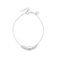 Sterling Silver Textured Multi-Bead Adjustable Chain Bracelet