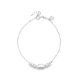 Sterling Silver Textured Multi-Bead Adjustable Chain Bracelet