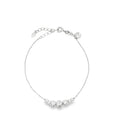 Diamond-Cut Faceted Graduated Bead Bracelet in S925 Sterling Silver