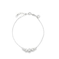 Diamond-Cut Faceted Graduated Bead Bracelet in S925 Sterling Silver