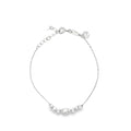 Textured Sterling Silver Diamond-Cut Bead Cable Chain Bracelet