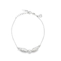Polished Sterling Silver Beaded Charm Bracelet with Engraved Disc Detail