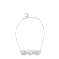 Sterling Silver Diamond Butterfly and Radiant Station Bracelet