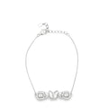 Sterling Silver Diamond Butterfly and Radiant Station Bracelet