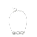 Sterling Silver Diamond Butterfly and Radiant Station Bracelet