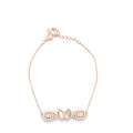 Sterling Silver Diamond Butterfly and Radiant Station Bracelet