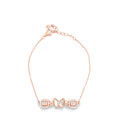Sterling Silver Diamond Butterfly and Radiant Station Bracelet
