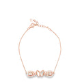 Sterling Silver Diamond Butterfly and Radiant Station Bracelet