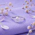 925 Sterling Silver Freshwater Pearl Infinity Heart Adjustable Ring