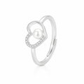 925 Sterling Silver Pearl Heart Ring