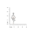 925 Sterling Silver Double Heart Pearl Drop Pendant