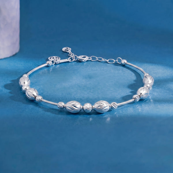 The Contemporary Etched Spindle Snake Chain Kada