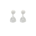 925 Silver Textured Triangle Pendant Necklace & Earrings Set – Minimalist Geometric Jewelry for Women