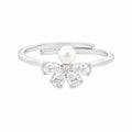 925 Sterling Silver Freshwater Pearl Bow Ring