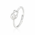 925 Sterling Silver Freshwater Pearl Infinity Ring