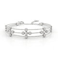 The Contemporary Triple-Strand Sphere Silver Kada