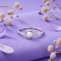 925 Sterling Silver Wave Pearl Adjustable Ring