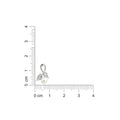 Sterling Silver Leaf & Ribbon Freshwater Pearl Stud Earrings