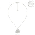 925 Silver Textured Triangle Pendant Necklace & Earrings Set – Minimalist Geometric Jewelry for Women
