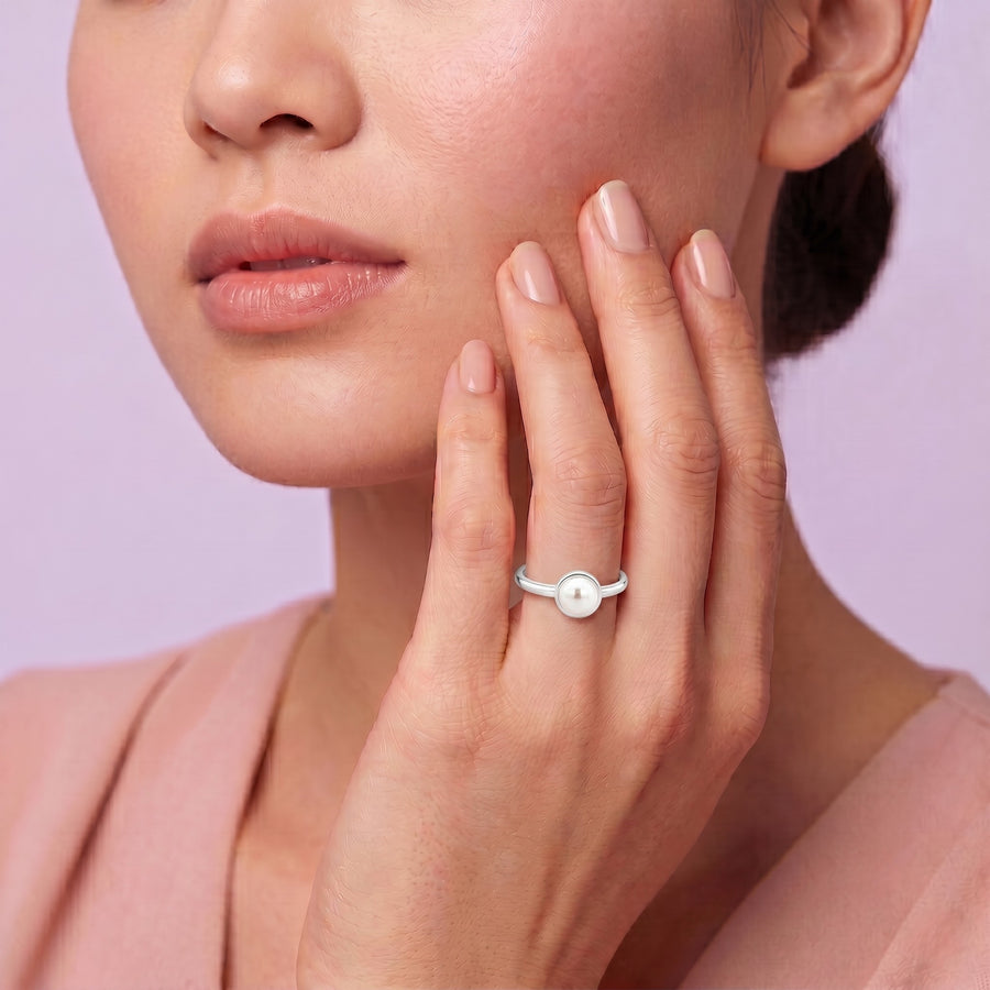 925 Sterling Silver Classic Freshwater Pearl Ring