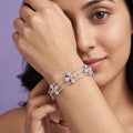 The Contemporary Triple-Strand Sphere Silver Kada