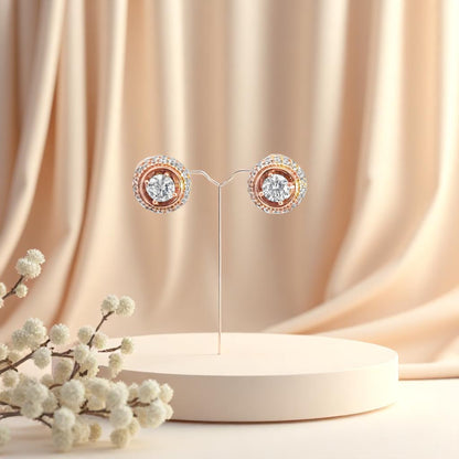Elegant Rose Gold Stud Earrings