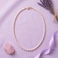 Elegant White Freshwater Kalgi Pearl Necklace – 20-Inch 4–5 mm Genuine Pearl Strand with Gold-Tone Pearl Clasp