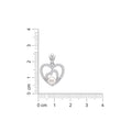 925 Sterling Silver Double Heart Pearl Pendant – CZ Heart Pearl Charm