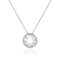 925 Silver Circular Pearl Pendant Necklace – Elegant Floating Pearl Ring Necklace for Women