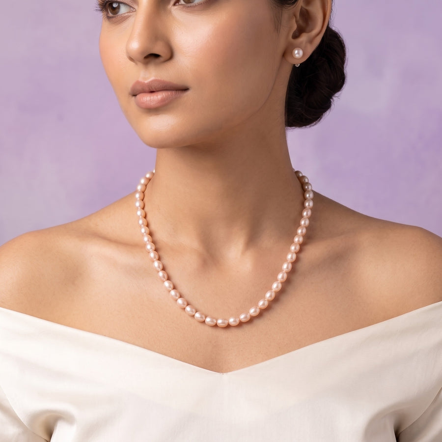 Classic Pink Freshwater Pearl Necklace
