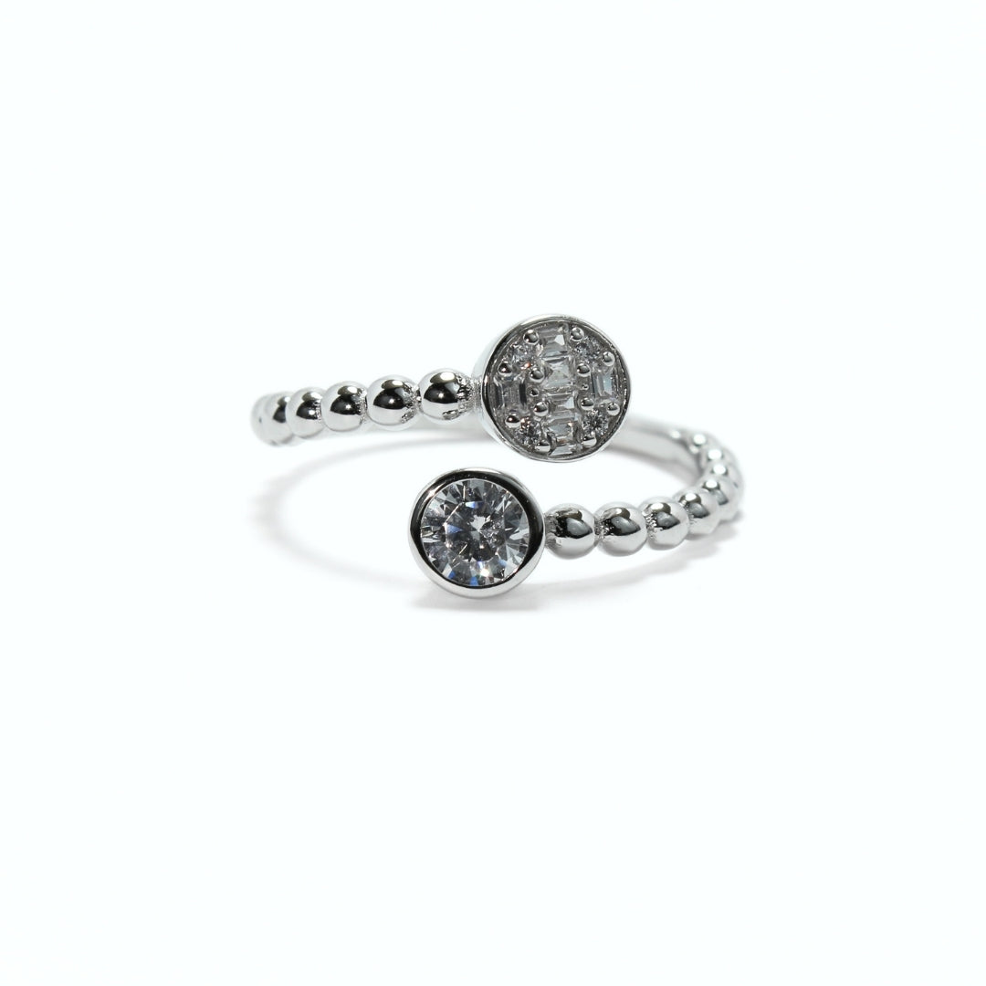 Silver Solitaire Spin Ring