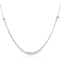 925 Silver Multi-Layer Chain Necklace – Elegant Minimalist Layered Beaded Necklace for Women