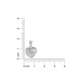 925 Sterling Silver CZ Heart Pendant