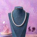 Elegant White Freshwater Pearl Necklace – 8MM Genuine Round Pearl Necklace, 18-Inch Classic Pearl Jewelry for Women