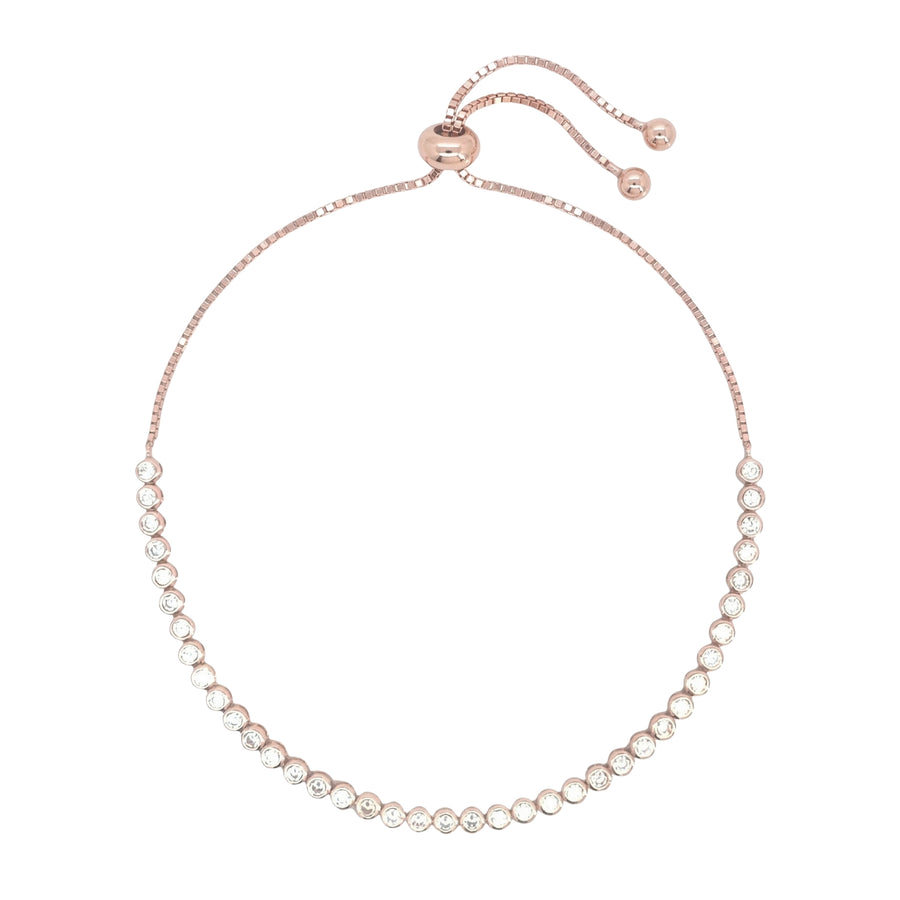 Sterling Silver Adjustable Zircon Tennis Bracelet for Women | Elegant Minimalist Jewelry Gift