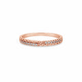 925 Sterling Silver Rose Gold Infinity Twist Band Ring