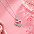 925 Sterling Silver Triple Heart CZ Pendant