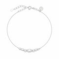 925 Sterling Silver Filigree Center Bead Bracelet | Delicate Adjustable Chain Bracelet for Women
