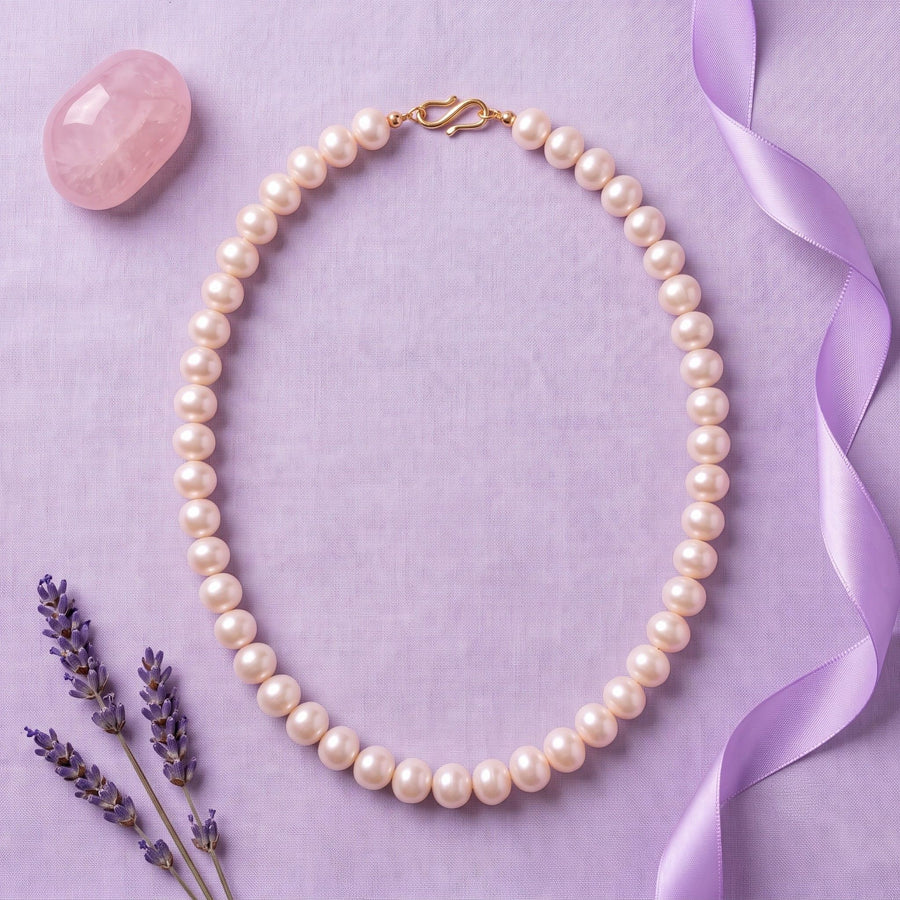 Elegant 20-Inch White Button Freshwater Pearl Necklace