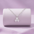 925 Silver Butterfly Pendant Necklace – Textured Sparkle Charm with Adjustable Chain