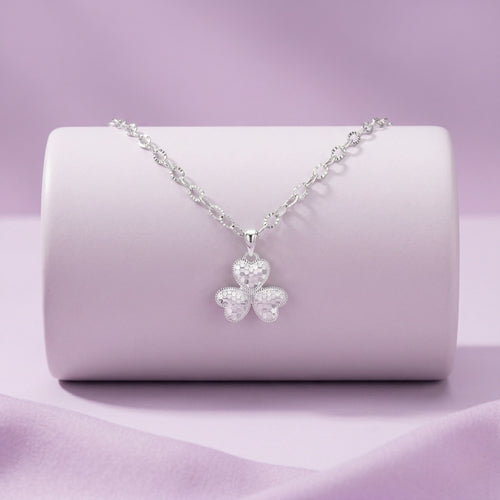 925 Silver Butterfly Pendant Necklace – Textured Sparkle Charm with Adjustable Chain