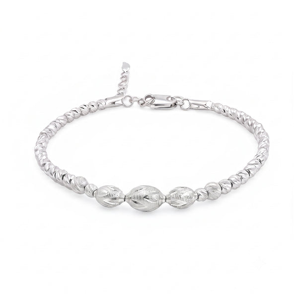 The Contemporary Etched Oval Silver Kada