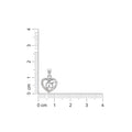 925 Sterling Silver Family Love Heart CZ Pendant