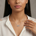 925 Silver Interlocking Circle Necklace – Minimalist Double Ring Pendant Necklace