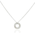 925 Silver Mother of Pearl Circle Necklace – Minimalist Ring Pendant Necklace