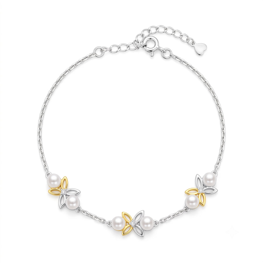 Fleur Pearl Bracelet | 925 Sterling Silver Freshwater Pearl Bracelet