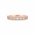 925 Sterling Silver Rose Gold CZ Eternity Band Ring
